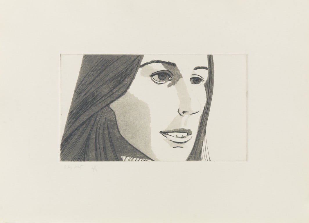 Alex Katz - Fran: Artist: Alex Katz Title: Fran Year: 1972 Dimensions: 11 1/8 x 15 in. Edition: 18 from the limited edition of 50 Publisher: Co-published by Brooke Alexander, Inc., New York, and Marlborough Graphics,