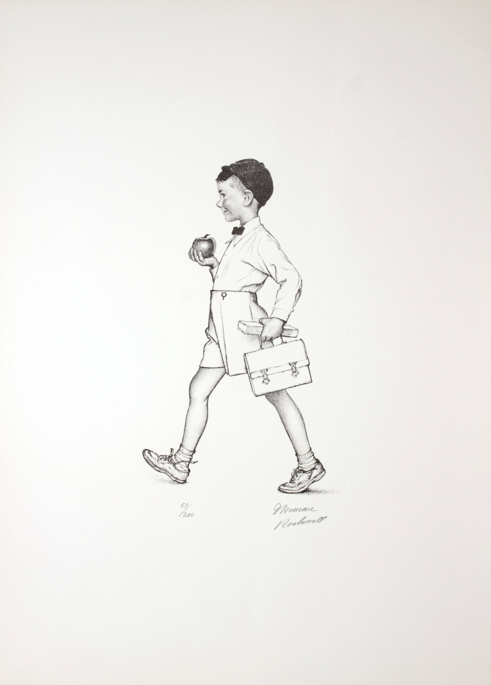 Norman Rockwell - Teacher's Pet: Artist: Norman Rockwell Title: Teacher's Pet Year: 1973 Dimensions: 26in. by 20in. Edition: 68 from the limited edition of 200 Suite: American Family Medium: Original lithograph on paper Signature