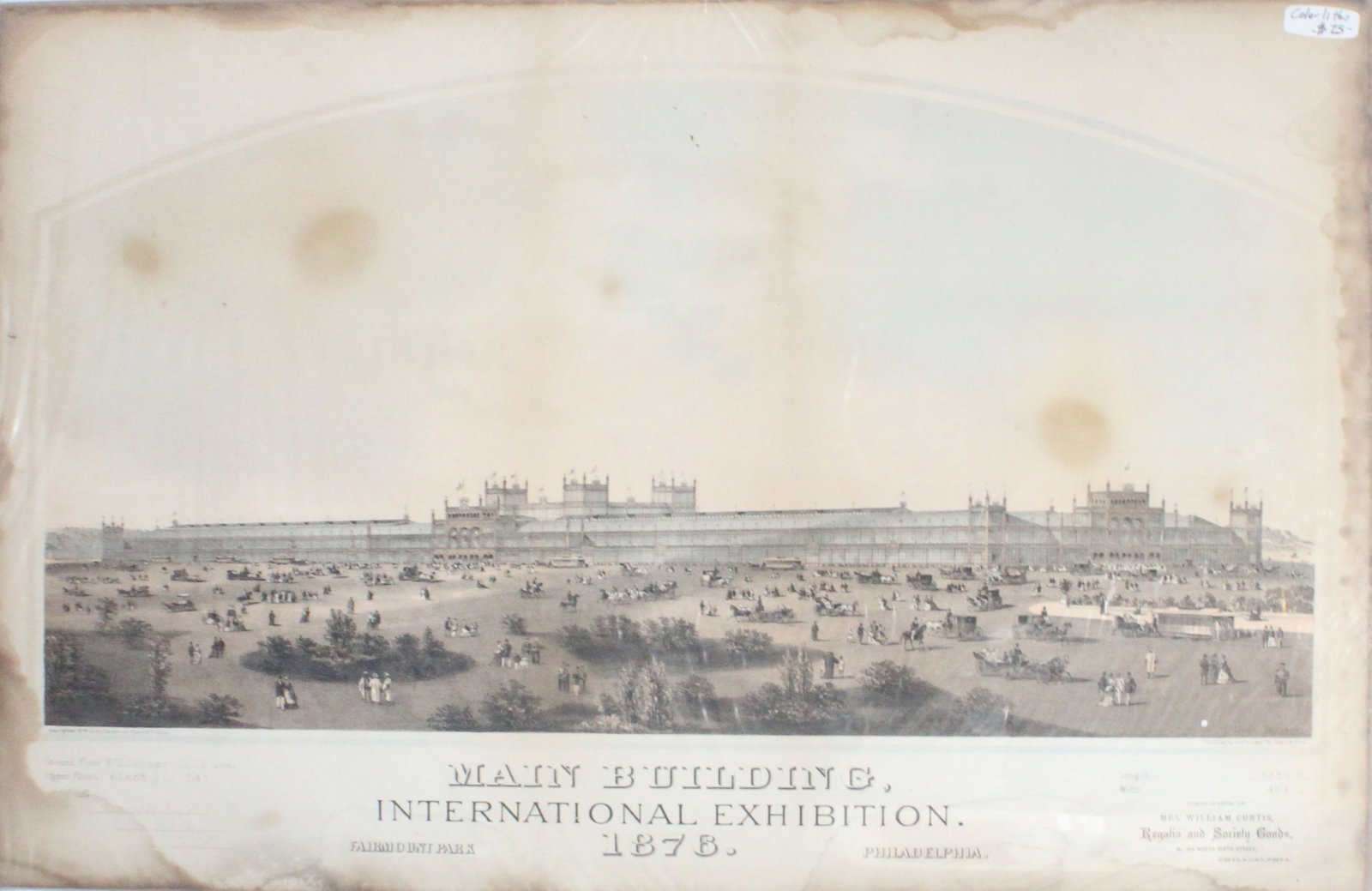 Louis Aubrun - Main Building International Exhibition: Artist: Louis Aubrun Title: Main Building International Exhibition 1876 Year: 1874 Dimensions: 18in. by 24in. Edition: From the Rare Limited Edition Publisher: Thomas Hunter Philadelphia Medium: