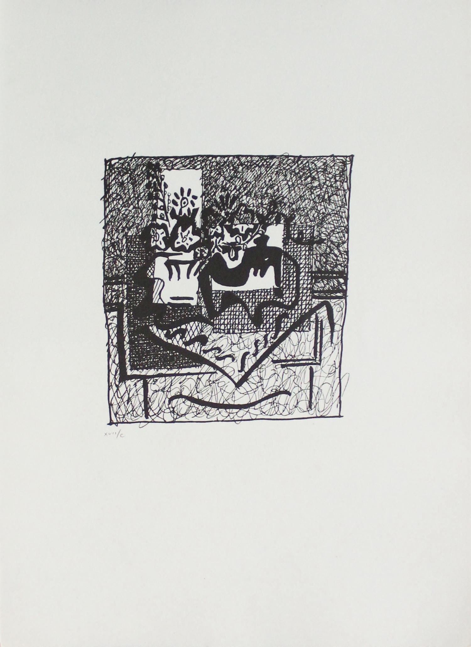 Pablo Picasso - Untitled VI: Artist: Pablo Picasso Title: Untitled VI Year: 1955 Dimensions: 17.25in. by 12.75in. Edition: From the Rare Limited Edition of C Publisher: Andre Sauret Paris</