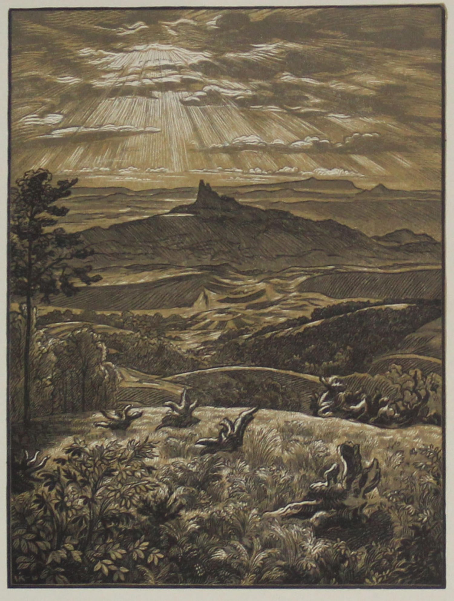Karel Vik - Les Ruines Trosky: Artist: Karel Vik Title: Les Ruines Trosky Year: 1931 Dimensions: 9 1/2in. by 12in. Edition: From the Rare Limited Edition Medium: Original Engraving on Paper Condition: Excellent Comes with Letter