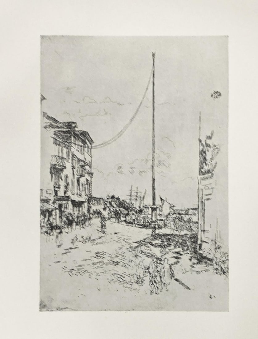 James McNeill Whistler (After) - The Little Mast: Artist: James McNeill Whistler (After) Title: The Little Mast Year: 1922 Dimensions: 14 3/4in. by 11 1/4in. Edition: From the Rare Limited Edition of 200 Publisher: