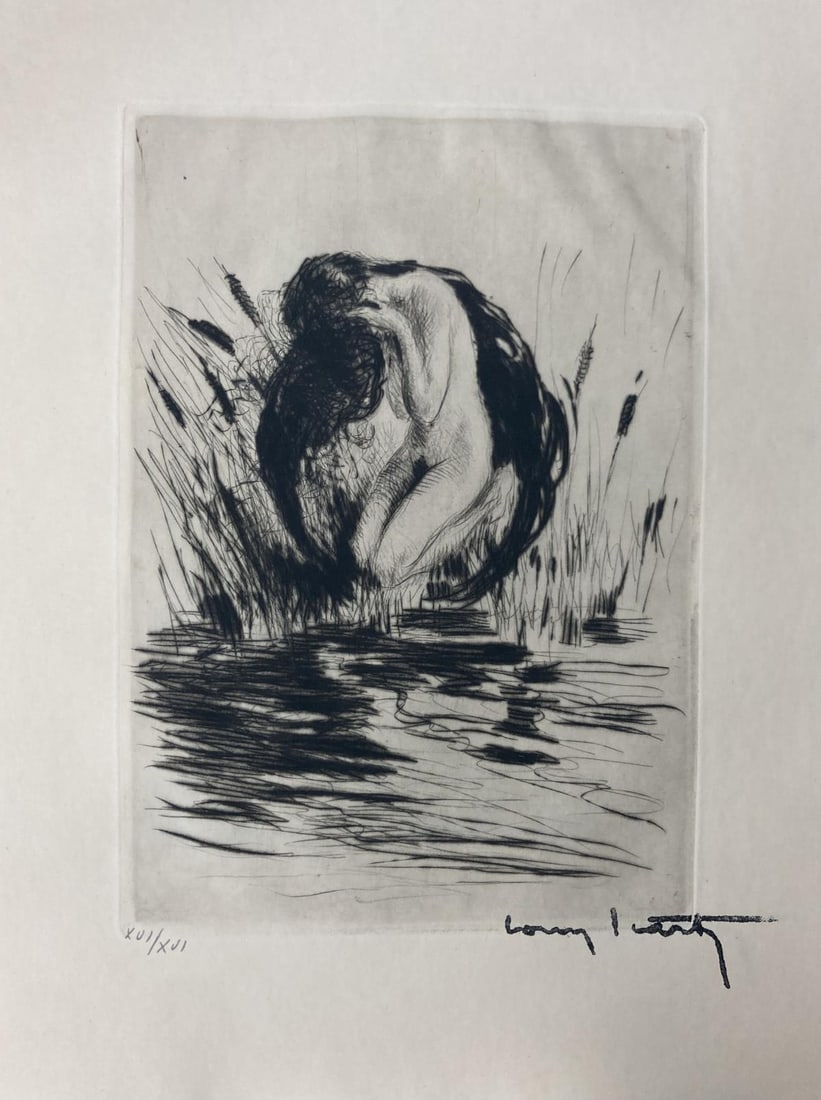Louis Icart - Leda and the Swan: Artist: Louis Icart Title: Untitled VII from "Leda and the Swan" Year: c. 1943 Dimensions: 8.25in. by 11.25in. Edition: From the rare limited edition of XVI on Japon paper Publisher: Le Vasseur et