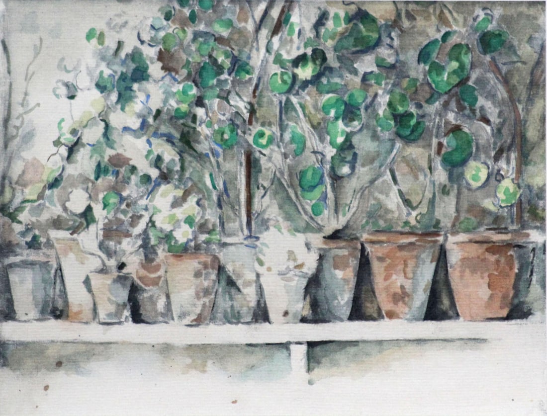 Paul Cezanne (After) - Les Pots de Geraniums: Artist: Paul Cezanne (After) Title: Les Pots de Geraniums Year: 1971 Dimensions: 16.25in. by 21in. Edition: I from the rare limited edition of XXX Publisher: Abraham Bornstein Editions Artistiques et