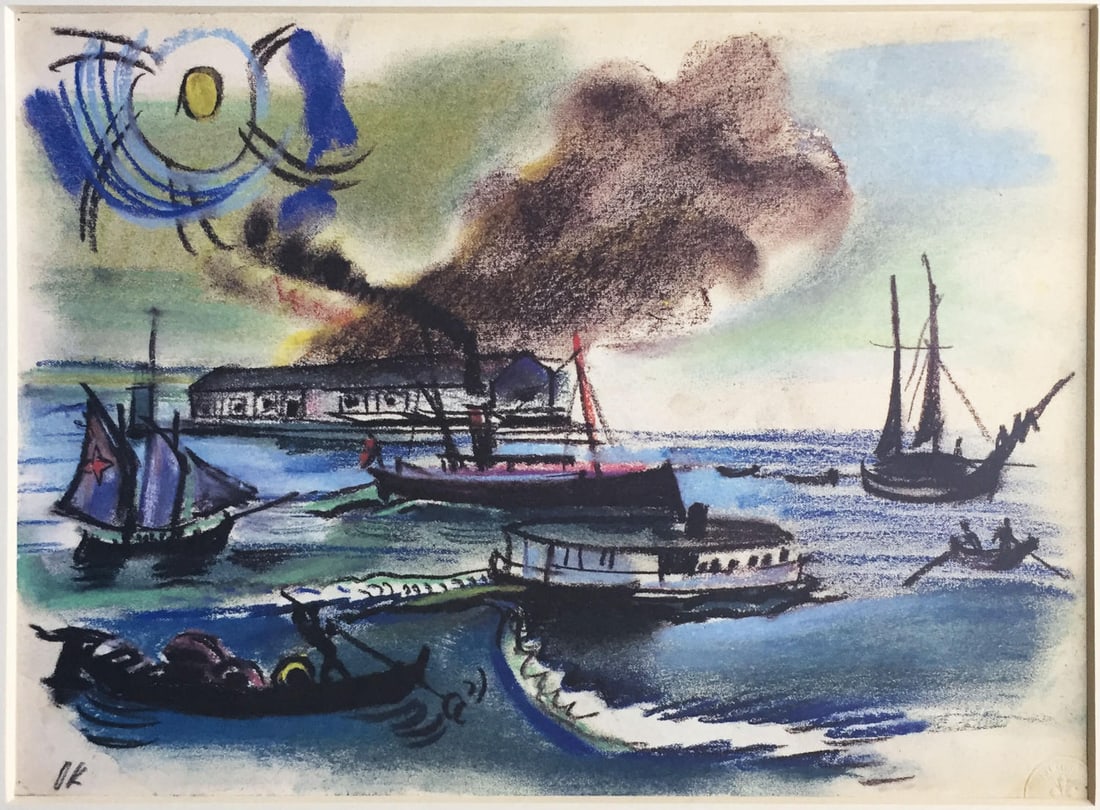 Oskar Kokoschka (After) - Schiffe vor Venedig: Artist: Oskar Kokoschka (After) Title: Schiffe vor Venedig Year: 1989 Dimensions: 26 1/2in. by 19 1/8in. Edition: From the Rare Limited Edition Publisher: Akademische Druck- u. Verlagsanst Suite: