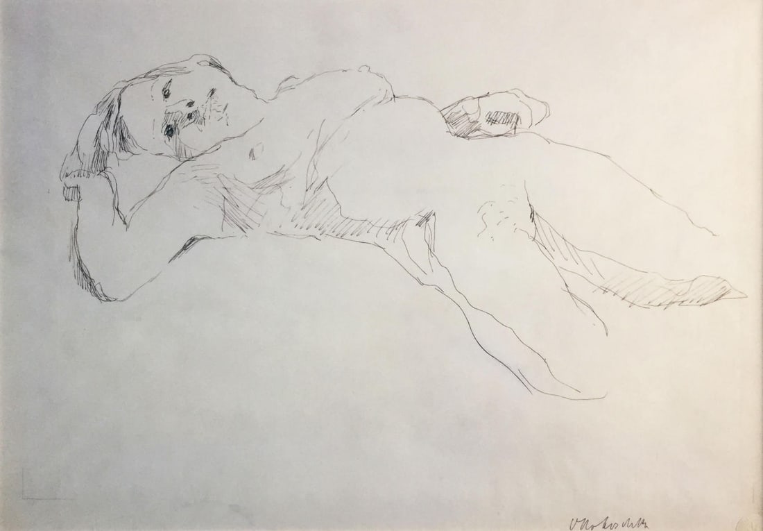 Oskar Kokoschka (After) - Zuruckgebogener Weiblicher: Artist: Oskar Kokoschka (After) Title: Zuruckgebogener Weiblicher Akt Year: 1989 Dimensions: 26 1/2in. by 19 1/8in. Edition: From the Rare Limited Edition Publisher: Akademische Druck- u. Verlagsanst