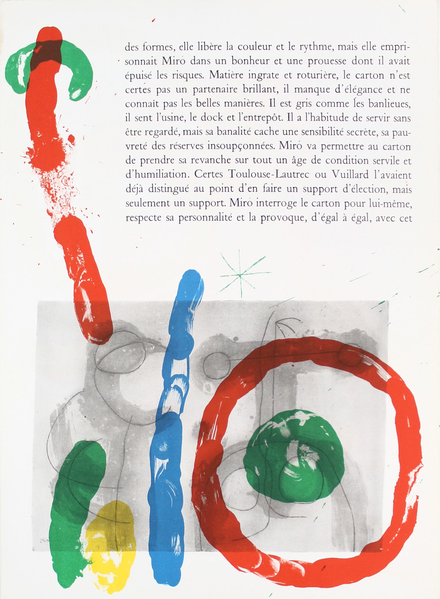 Joan Miro - Composition with Text I: Artist: Joan Miro Title: Composition with Text I Year: 1960 Dimensions: 14 3/4 x 11 in. Edition: From the rare limited edition Publisher: Paris, Maeght
