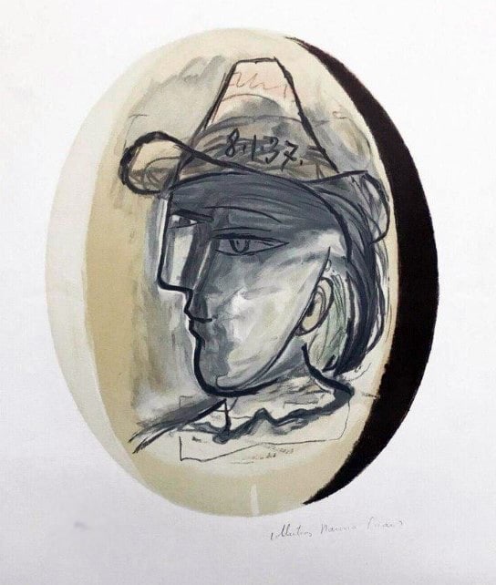 Pablo Picasso (After) - Tete: Artist: Pablo Picasso (After) Title: Tete Dimensions: 23 x 17 3/4 in. Edition: From the Rare Limited Edition of 500 Medium: Lithograph in Colors on Paper Condition: Excellent Signature Details: