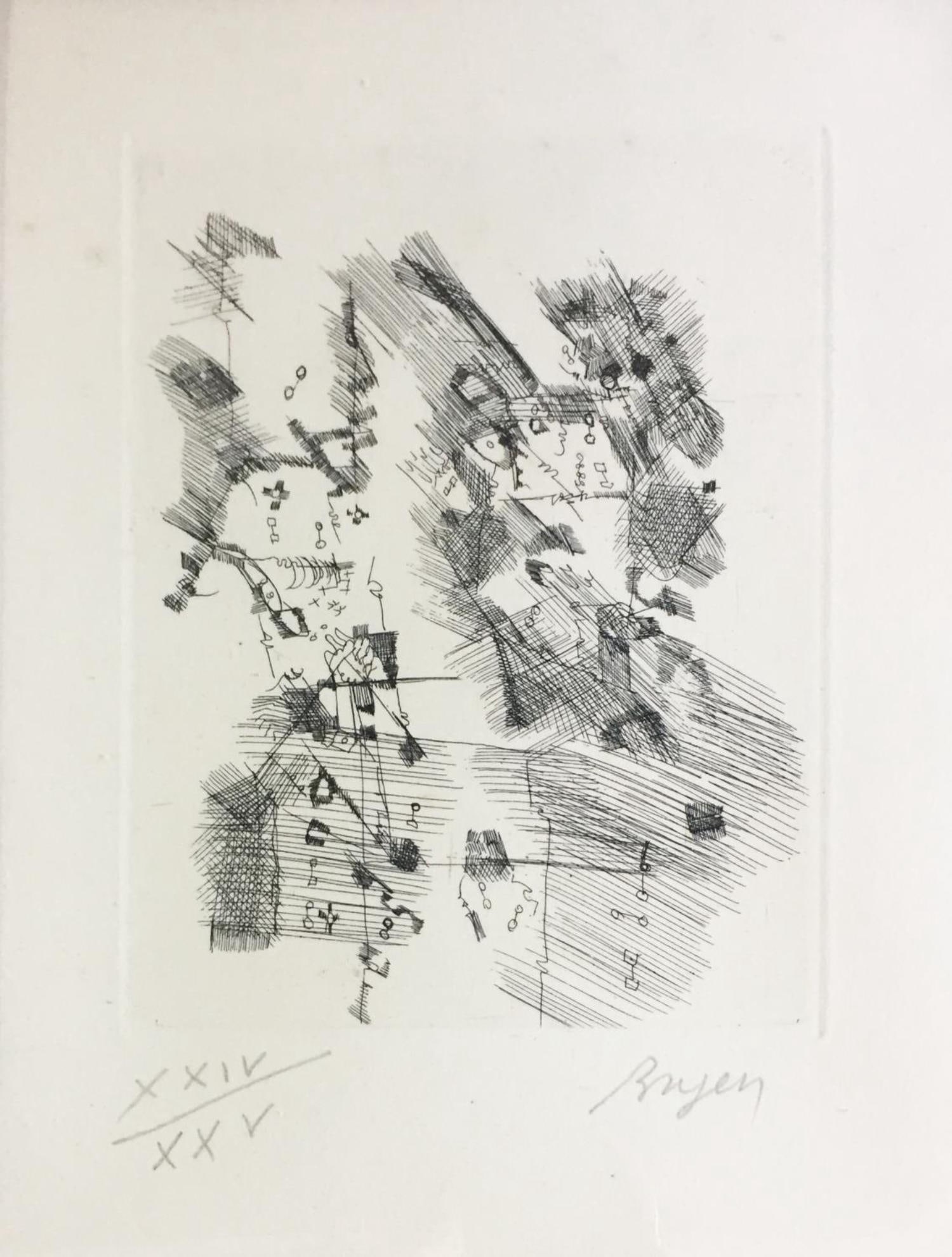 Camille Bryen - Untitled XII: Artist: Camille Bryen Title: Untitled XII Year: 1962 Dimensions: 7 1/4in. by 10in. Edition: From the Rare Limited Edition of XXV Publisher: Galleria Schwarz Milano Suite: The International