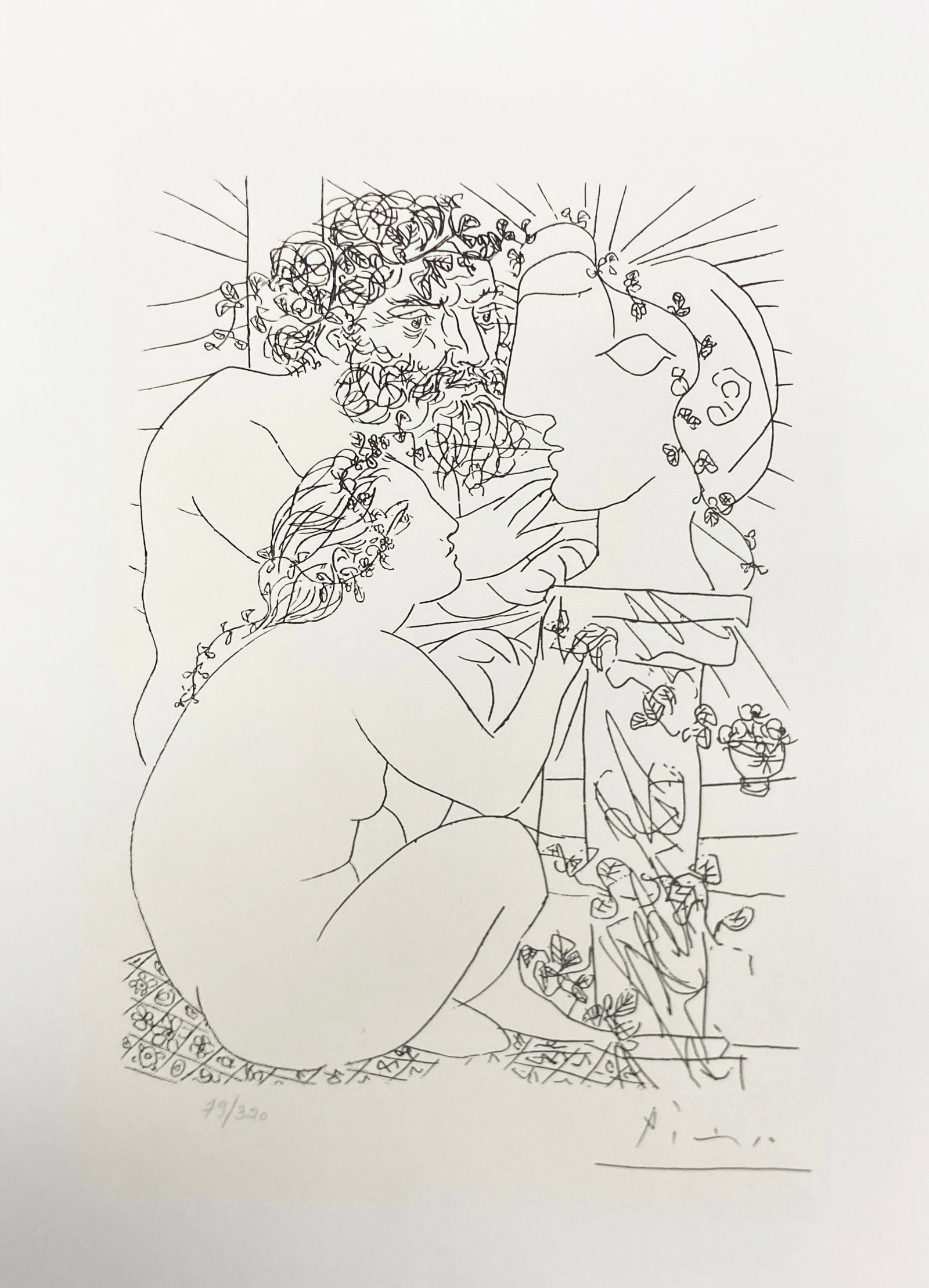 Pablo Picasso (After) - Sa Sculpture et un Bol d Anemones: Artist: Pablo Picasso (After) Title: Sa Sculpture et un Bol d Anemones Year: 1992 Dimensions: 12 x 8 1/2 in. Edition: From the rare limited edition of 320 Suite: Vollard Suite Medium: Lithographic