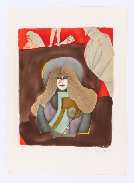 Richard Lindner - Blondie: Artist: Richard Lindner Title: Blondie Year: 1975 Dimensions: 28 1/4in. by 20 3/8in. Edition: Numbered from the Rare Limited Edition of 125 Publisher: Mourlot Paris Suite: UNTITLED (EUGENE IONESCU)