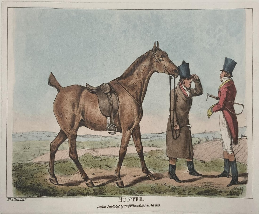 Henry Alken - Hunter: Artist: Henry Alken Title: Hunter Year: 1825 Dimensions: 10in. by 14. Edition: From the Rare Limited Edition Publisher: Howlett and Brimmer Suite: The National Sports of Great Britain Medium: