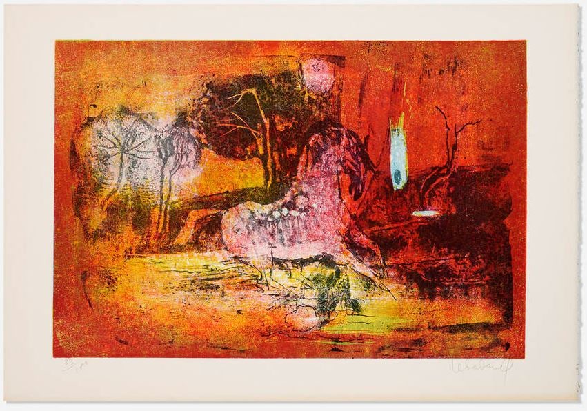 Dang Lebadang - Untitled VII: Artist: Dang Lebadang Title: Untitled VII Dimensions: 15 1/4in. by 21 7/8in. Edition: Numbered from the Rare Limited Edition of 180 Medium: Original Lithograph in colors Condition: Excellent