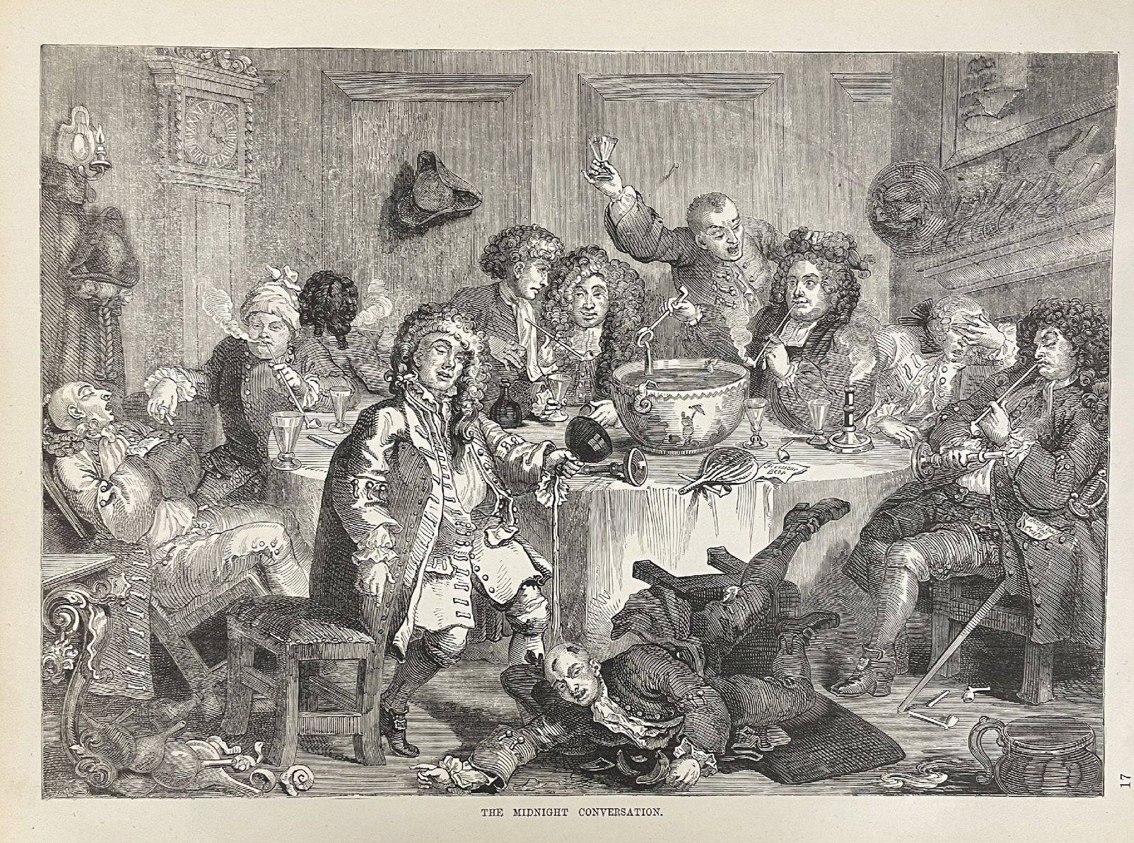 William Hogarth - The Midnight Conversation: Artist: William Hogarth Title: The Midnight Conversation Year: 1874 Dimensions: 12 3/4 x 9 3/4 in. Edition: From the rare limited edition Medium: Offset Lithograph on Paper Condition: Excellent Comes