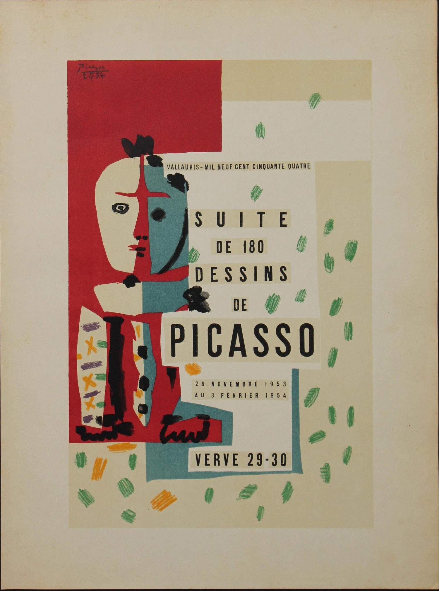 Pablo Picasso (After) - Cover for Suite de 180 Dessins: Artist: Pablo Picasso (After) Title: Cover for Suite de 180 Dessins de Picasso Year: 1954 Dimensions: 8.5in. by 7.12in. Edition: From a rare limited edition Publis