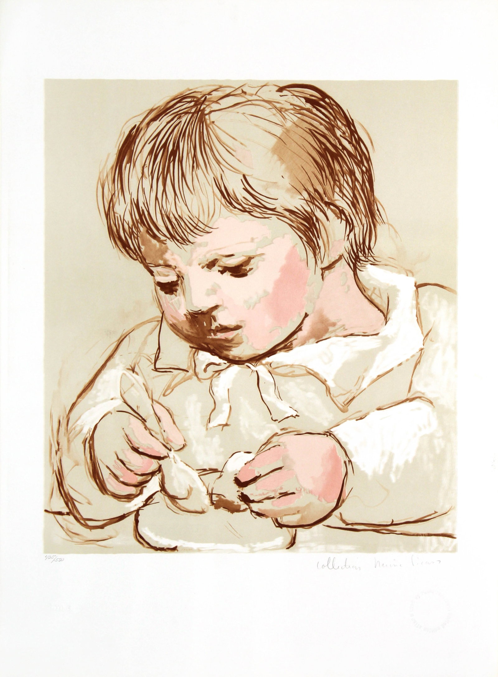 Pablo Picasso (After) - Enfant Deieunant: Artist: Pablo Picasso (After) Title: Enfant Deieunant Year: 1979-82 Dimensions: 22 x 29 in. Edition: 405 from the limited edition of 500 Publisher: Picasso Estate Medium: Original lithograph on