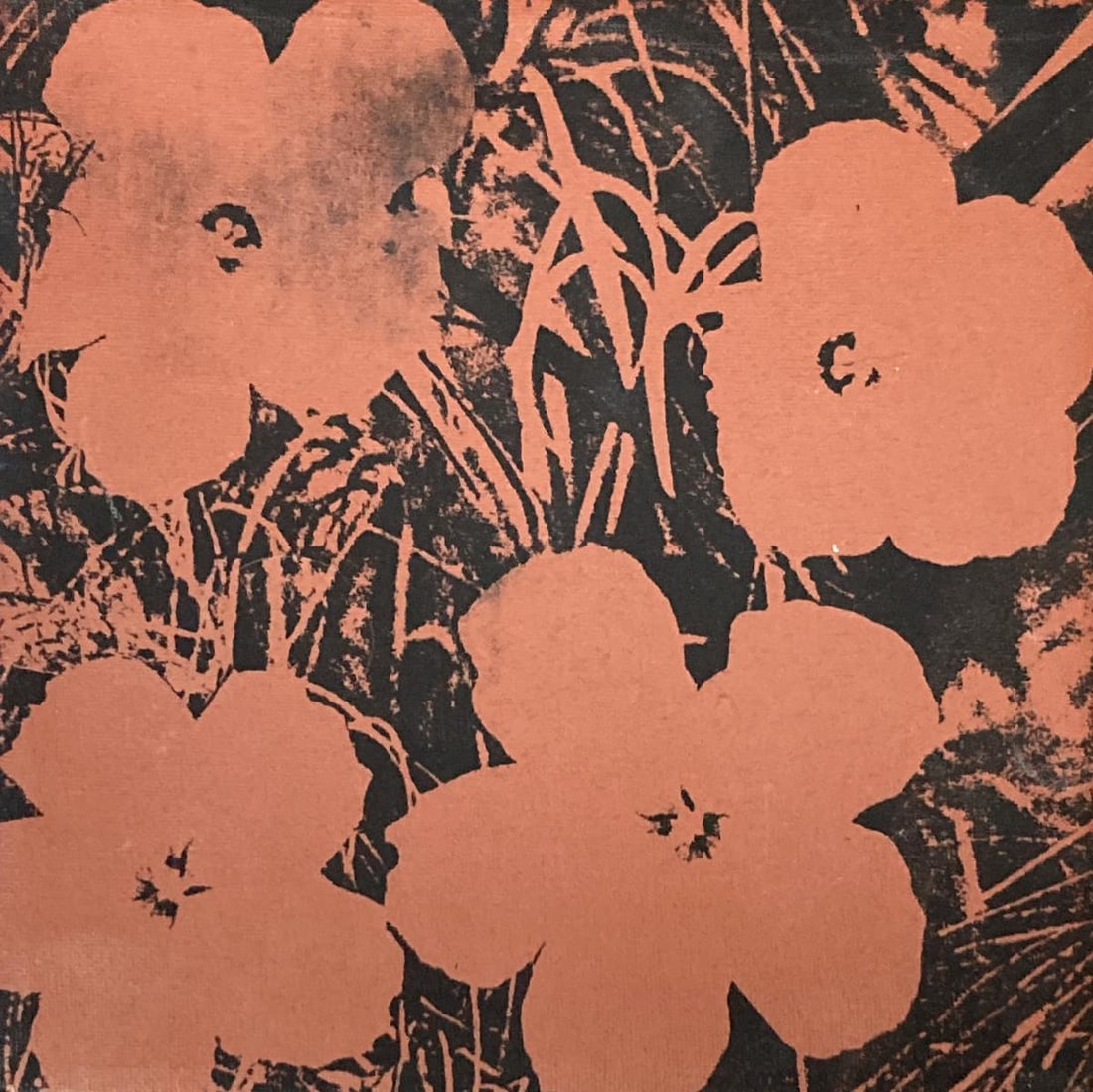 Doblin - Flowers IV: Artist: Doblin Title: Flowers IV Year: 1971 Dimensions: 8in. by 8in. Edition: Unique Original One of A Kind Artwork Medium: Hand Pulled Screen Print on Canvas with Embellishment Condition: Excellent