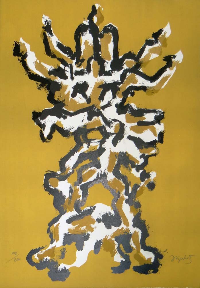 Jacques Lipchitz "Tree of Life": Artist: Jacques Lipchitz Title: Tree of Life Medium: Original lithograph in colors Size: 25 3/4" x 18 1/4" Edition: From the limited edition of 250 Signature: Hand signed in the lower right Year