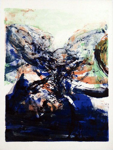 Zao Wou-Ki "Untitled": Artist: Zao Wou-Ki Title: Untitled Suite: XXe Siecle Vol XI Year: 1958 Medium: Original lithograph in colors on paper Edition: From the limited edition of 575 Size: 14" x 10 1/2"