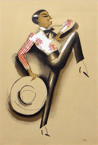 Paul Colin "Le Tumulte Noir": Artist: Paul Colin Title: Untitled Suite: Le Tumulte Noir Year: 1927 Medium: Original double-sided lithograph in colors on paper Edition: From the limited edition of 500 Size: 19" x 12 1/