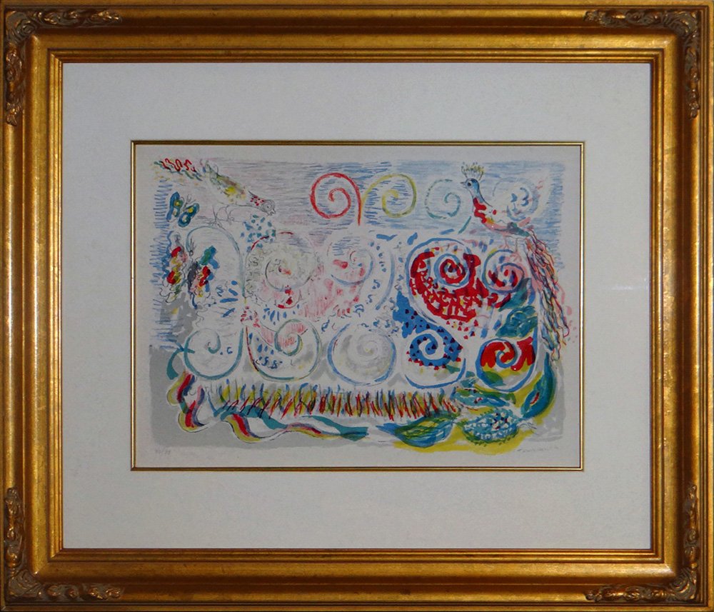 Constantin Terechkovitch lithograph: Artist: Constantin Terechkovitch Title: Untitled Medium: Original lithograph in colors on paper Edition: From the limited edition of 99 Size: Signature: Hand signed by the artist in pencil