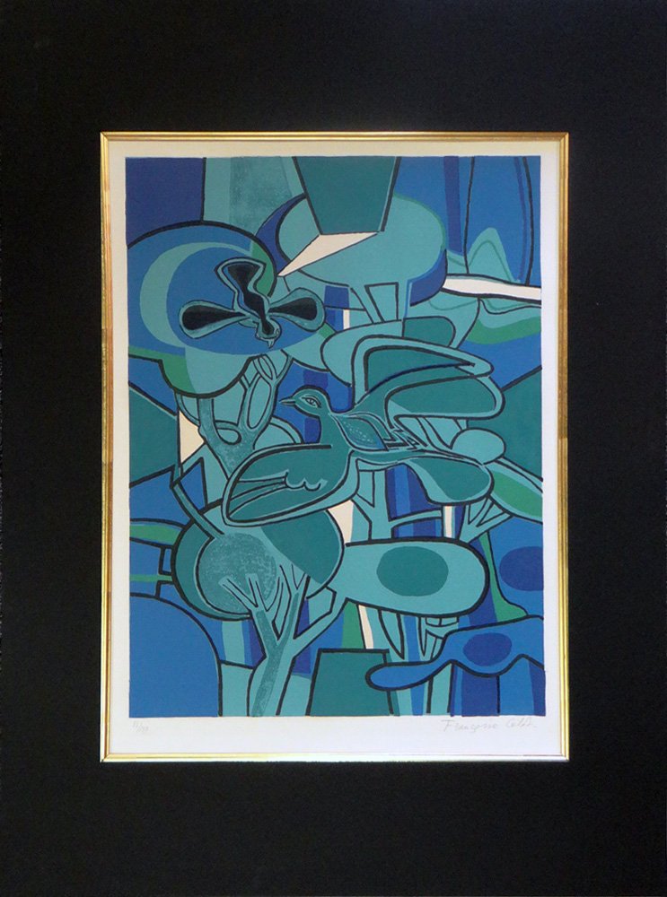 Francoise Gilot "Dance Slippers": Artist: Francoise Gilot Title: Dance Slippers Medium: Original lithograph in colors on paper Edition: From the limited edition of 150 Size: 25" x 18 3/4" Signature: Hand signed by the artist in pencil