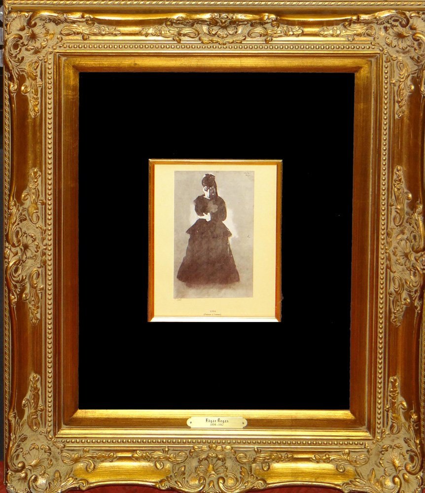 Edgar Degas "Lyda": Artist: Edgar Degas Title: Lyda Suite: Degas Year: 1919 Medium: Original offset lithograph Edition: From the limited edition of 60 Printer: Imp. J. Langlois, Faubourg St. Martin, Paris Size: Signature