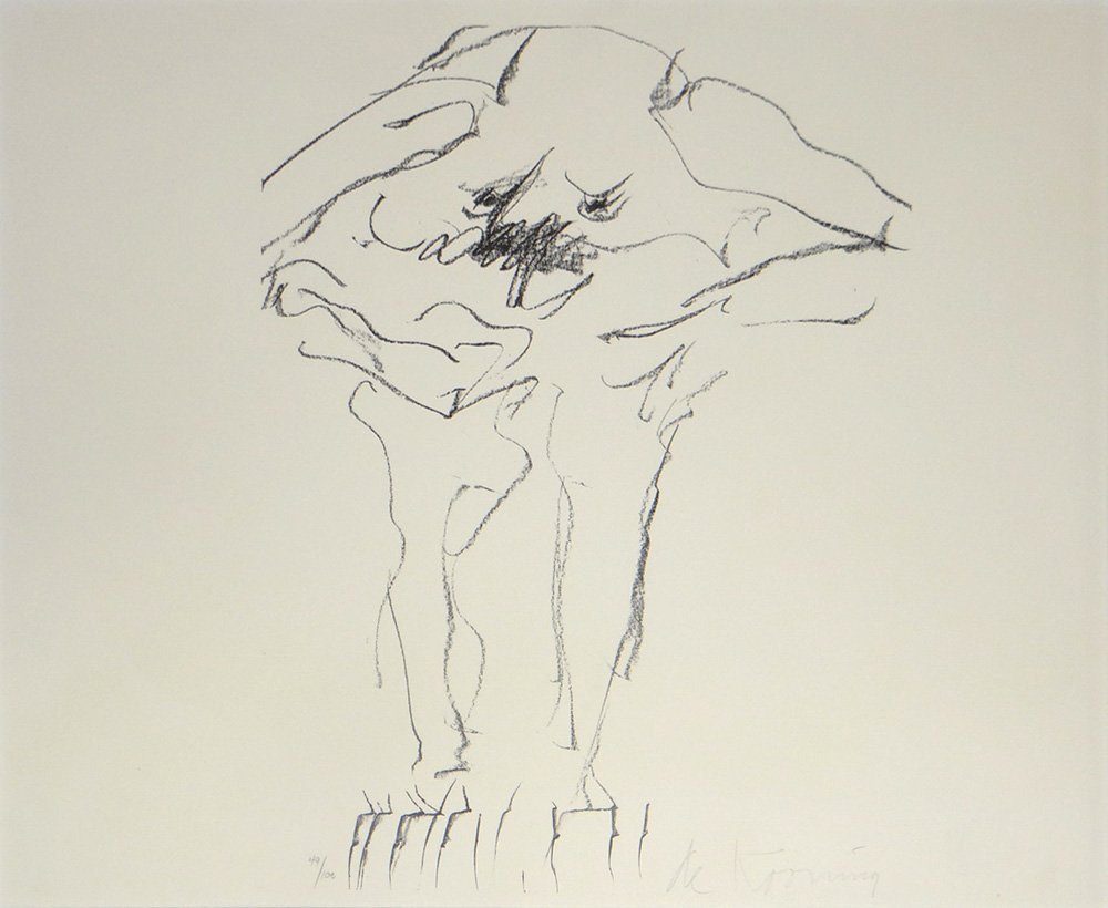 Willem DeKooning "The Clam Digger": Artist: Willem DeKooning Title: The Clam Digger Suite: Portfolio 9 Year: 1967 Medium: Original lithograph on paper Edition: From the limited edition of 100 Size: 16 1/2" x 20 1/2" Signature: Hand sign