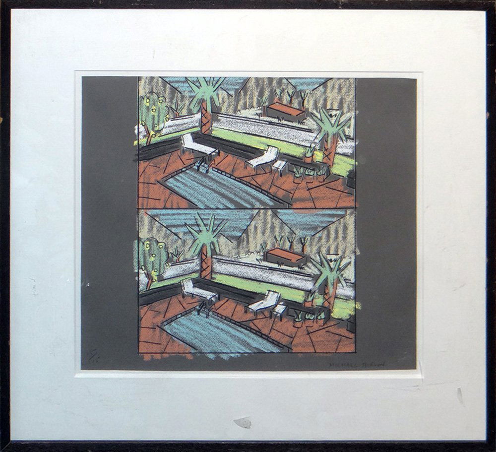 Michael Hurson, "Palm Springs Print (Grey)": Artist: Michael Hurson Title: Palm Springs Print (Grey) Year: 1972