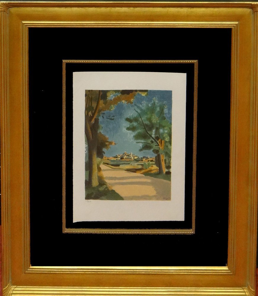 Andre Derain "Untitled": Artist: Andre Derain Title: Untitled Suite: Les Peintres mes Amis par Andre Warnod Year: 1965 Medium: Original lithograph in colors on paper Edition: From the limited edition of 250 Printer: Detruit P