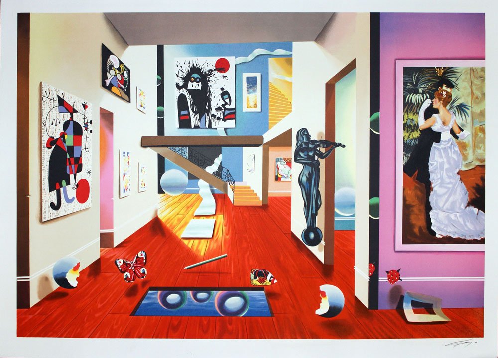 Ferjo "Homage to the Masters": Artist: Ferjo Title: Homage to the Masters Medium: Original lithograph in colors on paper Edition: From the limited edition of 350 Size: 23 1/2" x 21 1/2" Signature: Hand signed by the artist in penci