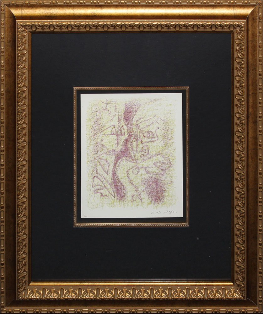 Andre Masson "Pour Daniel-Henry Kahnweiler": Artist: Andre Masson Title: Pour Daniel-Henry Kahnweiler Suite: Pour Daniel-Henry Kahnweiler Year: 1965 Medium: Original lithograph in colors on paper Edition: From the limited edition of 100 Printer: