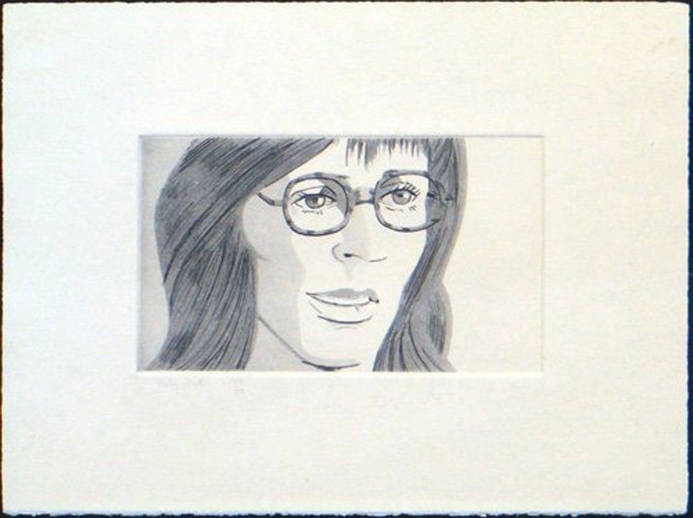 Alex Katz "Naomi": Artist: Alex Katz Title: Naomi Year: 1972 Medium: Original etching with aquatint in colors on paper Edition: From the limited edition of 50 Size: 11 1/4" x 15" Signature: Hand signed by the arti