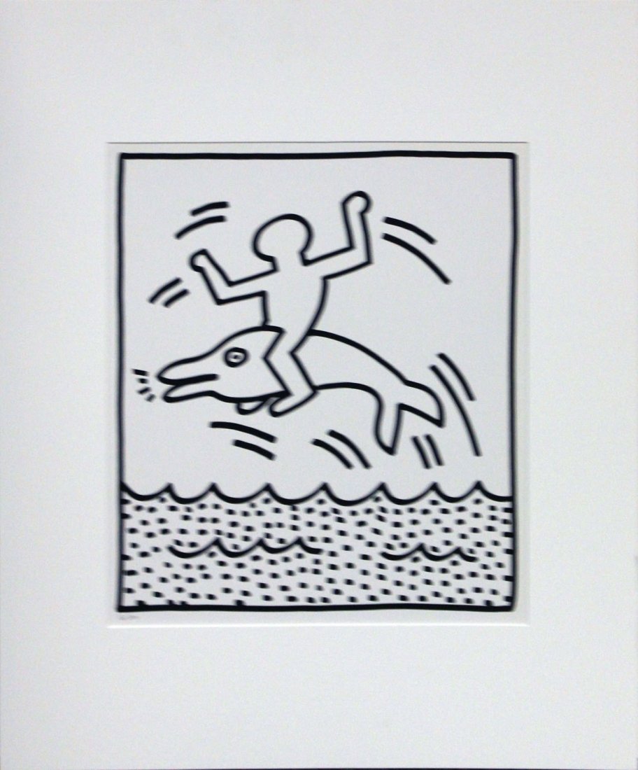 Keith Haring, one plate from "Galerie Lucio Amelio: Artist: Keith Haring Title: Untitled Suite: Galerie Lucio Amelio Catalogue Year: 1983 Medium: Lithograph on heavy paper Edition: From the limited edition of 300 Publisher: Galerie Lucio Amelio,