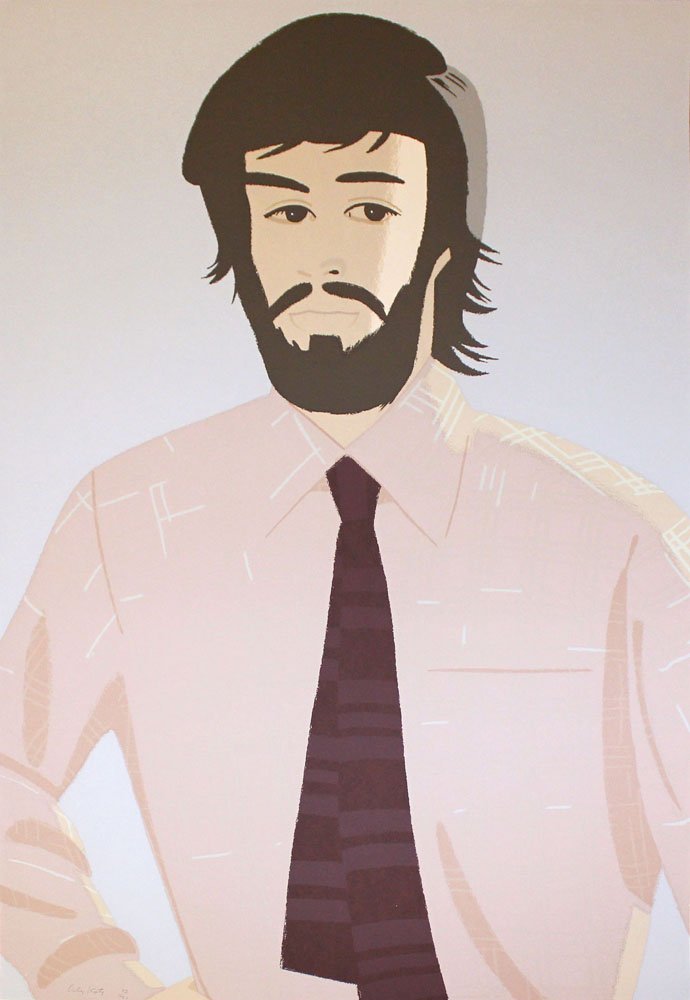 Alex Katz "Plaid Shirt 1": Artist: Alex Katz Title: Plaid Shirt 1 Year: 1981 Medium: Original 16-color silkscreen on American Etching paper Edition: From the limited edition of 71 Size: 47" x 30 1/2" Signature: Hand signe
