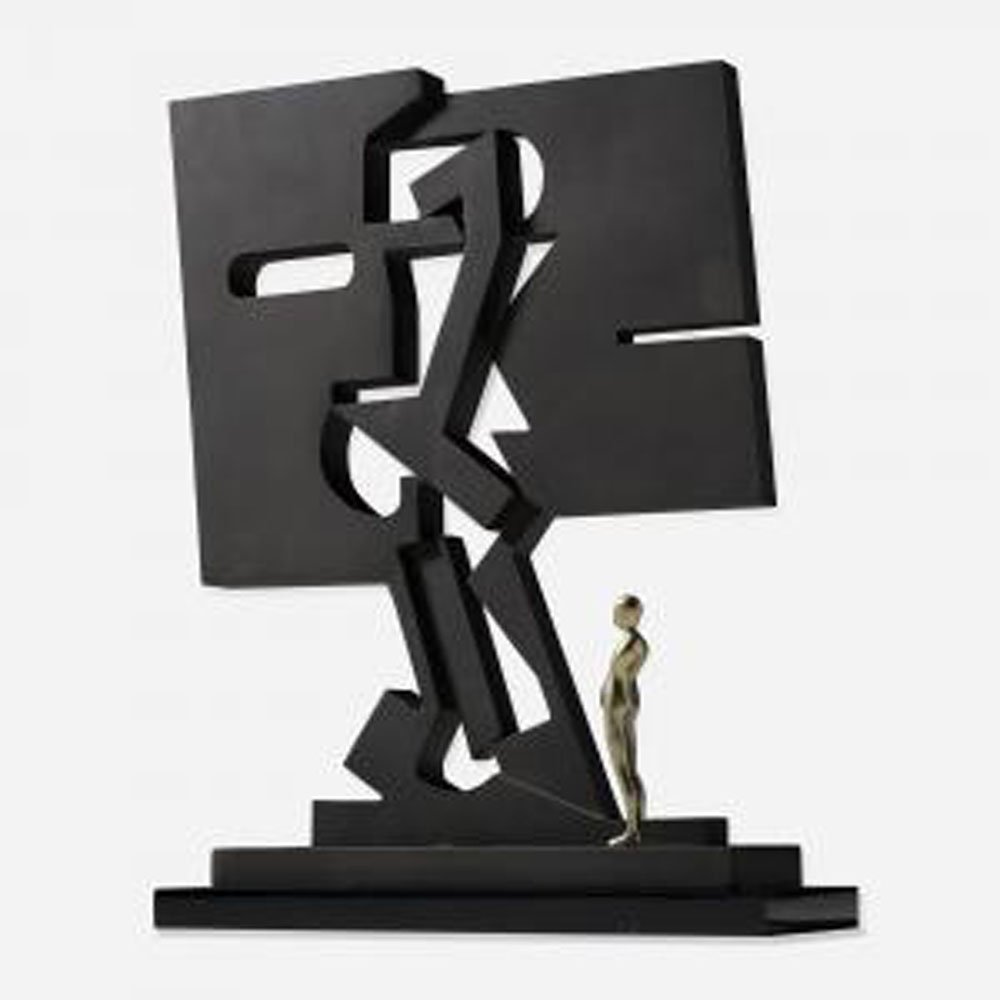 Ernest Trova "Falling Man Gox": Artist: Ernest Trova Title: Falling Man Gox Year: 1976 Medium: Original steel and bronze sculpture Edition: From the limited edition of 125 Publisher: Pace Editions Size: 11" x 8" x 2" S