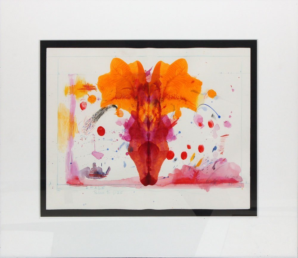 Pat Steir original watercolor on paper: Artist: Pat Steir Title: Untitled Year: 1999 Medium: Original watercolor painting on paper Edition: Unique, original work of art Size: 12 1/4" x 16" Signature: Hand signed by the artist in penci