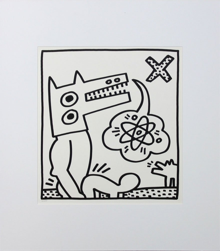 Keith Haring, one plate from "Galerie Lucio Amelio: Artist: Keith Haring Title: Untitled Suite: Galerie Lucio Amelio Catalogue Year: 1983 Medium: Lithograph on heavy paper Edition: From the limited edition of 300 Publisher: Galerie Lucio Amelio,