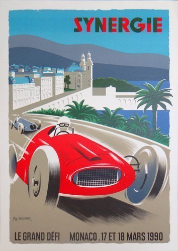 Pierre Fix Masseau "Synergie": Artist: Pierre Fix-Masseau Title: Synergie Year: 1990 Medium: Original lithographic poster in colors on paper Edition: From the limited edition Size: 33" x 23 1/4" Signature: Signed in the plate