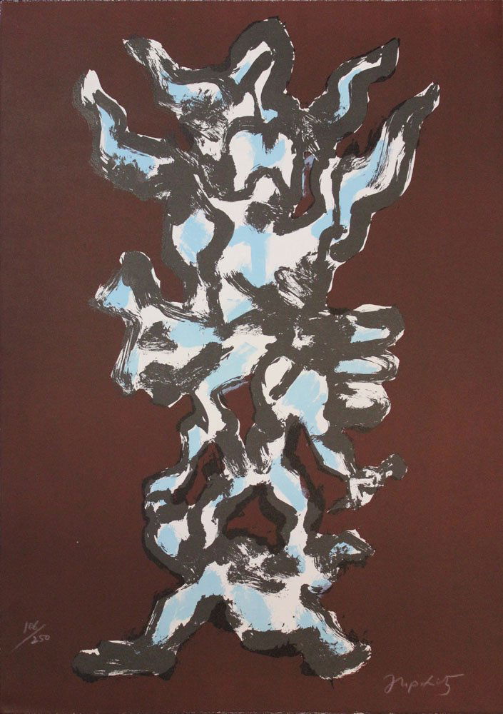 Jacques Lipchitz "Tree of Life III": Artist: Jacques Lipchitz Title: Tree of Life III Suite: Tree of Life Year: 1972 Medium: Original lithograph in colors on paper Edition: From the limited edition of 250 Size: 26" x 18" Si