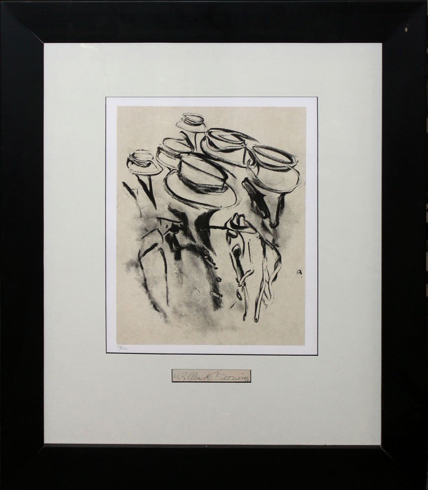 Willem DeKooning lithograph with signature: Artist: Willem DeKooning Title: Untitled Suite: Seventeen Lithographs for Frank O'Hara Year: 1988 Medium: Original lithograph in colors on Arches paper Edition: From the limited edition of 550 P