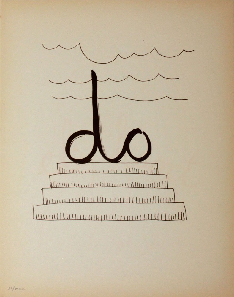 Man Ray "Do": Artist: Man Ray Title: Do Suite: Alphabet pour Adultes Year: 1970 Medium: Lithograph on paper Edition: From the limited edition of 500 Size: 15 1/2" x 12" COA provided. Guaranteed au