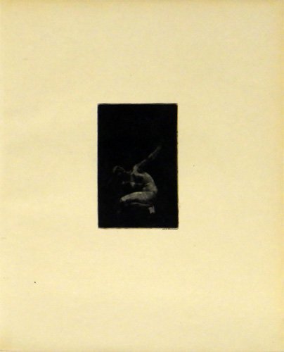 Max Klinger "Kauernder": Artist: Max Klinger Title: Kauernde Suite: Die Graphik der Neuzeit Year: 1913 Medium: Original etching on japon paper Edition: From the limited edition of 200 Publisher: E.A. Seeman Size