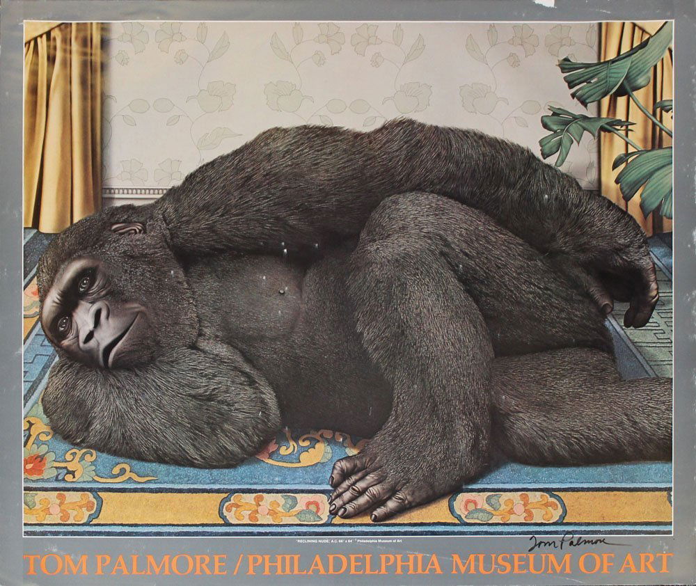 Tom Palmore "Reclining Nude" signed poster: Artist: Tom Palmore Title: Reclining Nude Medium: Original hand-signed exhibition poster Edition: From the limited edition Publisher: Philadelphia Museum of Art Size: 24" x 29" Signature: Hand s