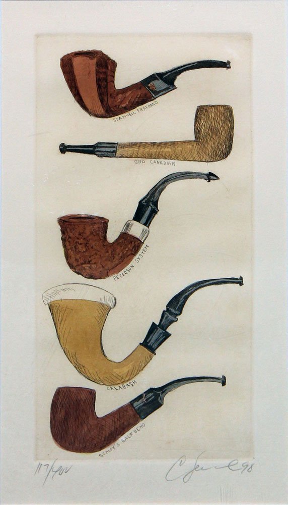 Charles Leonard untitled etching (1 of 3)