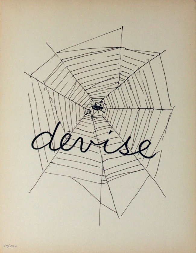 Man Ray "Devise": Artist: Man Ray Title: Devise Suite: Alphabet pour Adultes Year: 1970 Medium: Lithograph on paper Edition: From the limited edition of 500 Size: 15 1/2" x 12" COA provided. Guarantee