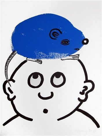 Keith Haring "Story of Red and Blue": Artist: Keith HaringSuite: The Story of Red and BlueMedium: Original serigraph in colors on paperYear: 1989Size: 20 1/4" x 13 1/2"Edition: From the limited edition of 90Publisher: Keith Haring EstateS