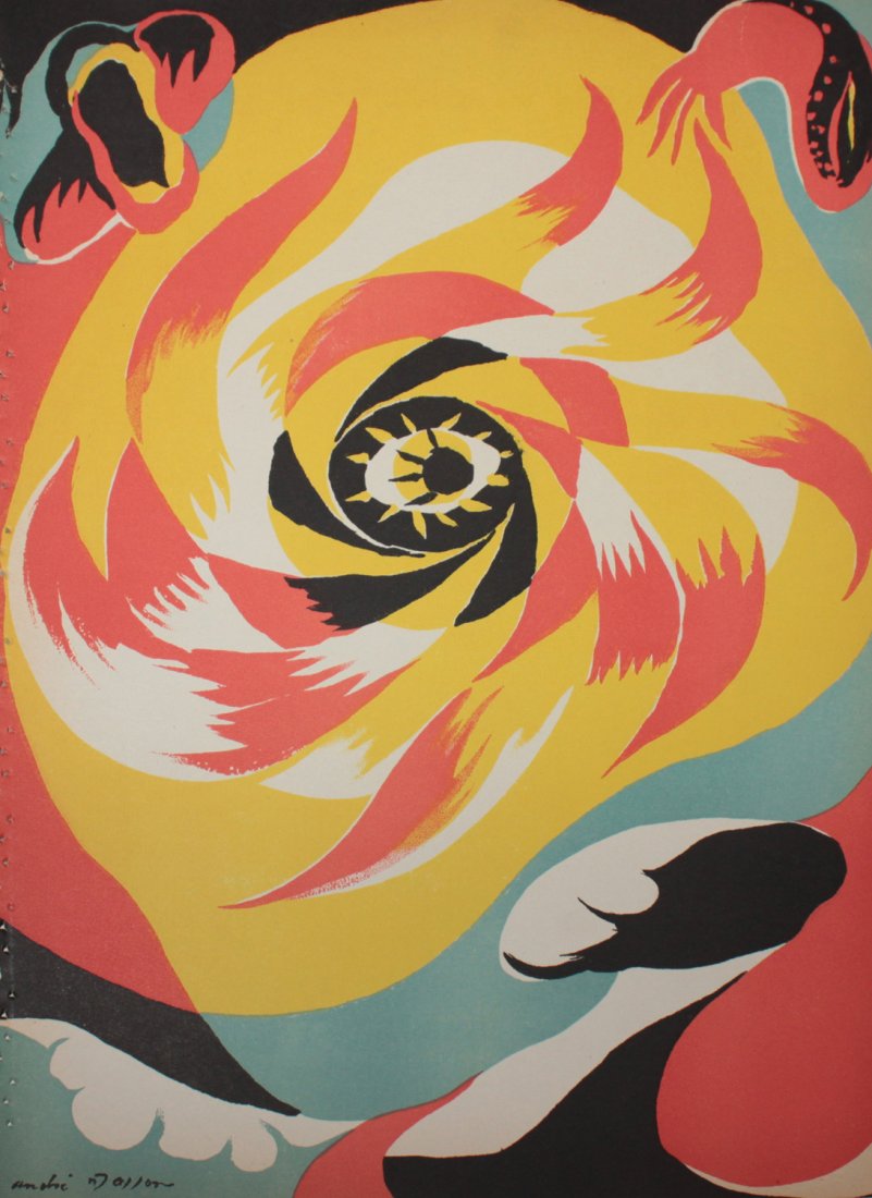Andre Masson "The Sun": Artist: Andre Masson Title: The Sun Year: 1938 Medium: Lithograph Edition: From the limited edition Size: 14" x 10 1/2" Condition: Excellent Signature: Signed by the artist C