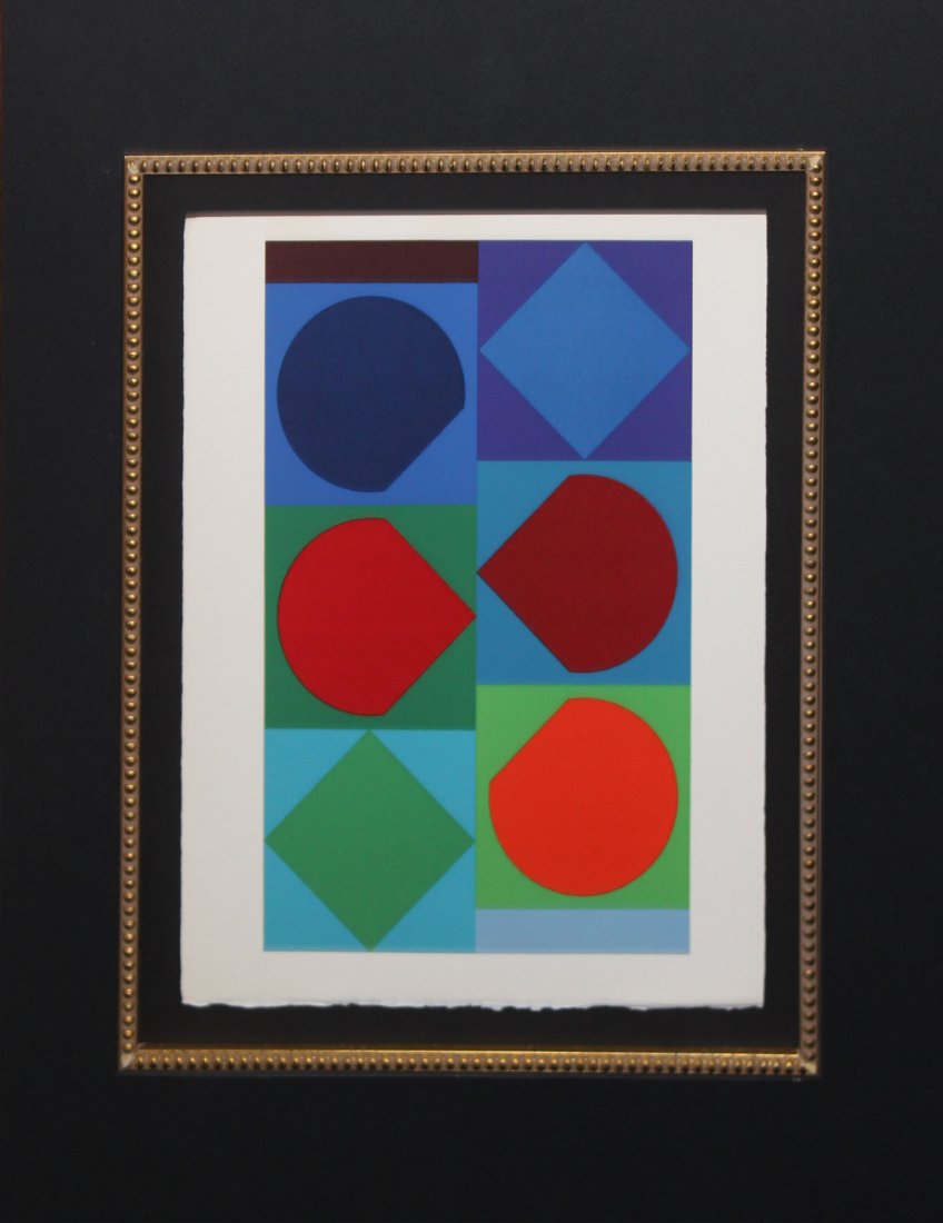 Victor Vasarely "Beryll": Artist: Victor Vasarely Title: Beryll Year: 1972 Suite: Souvenirs et Portraits d'Artistes Medium: Lithograph Edition: From the limited edition of 800 Size: 11 1/2" x 7" Publisher: Alain