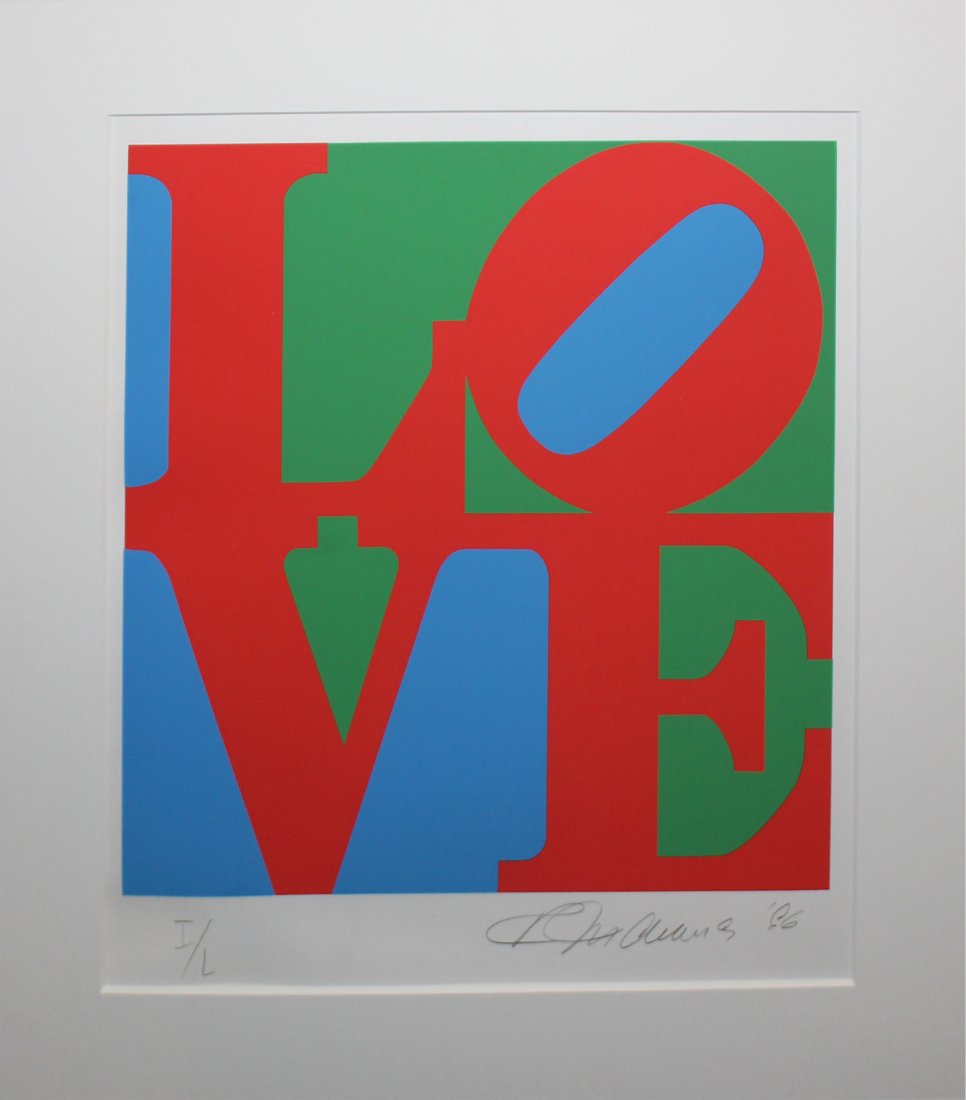 Robert Indiana "Classic LOVE": Artist:Robert Indiana Title: Classic LOVE Medium: Serigraph on A. N. W. Crestwood Museum Edition paper Edition: Fropm the deluxe limited edition I/L Year: 1997 Publisher: American Image Editions, New